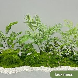 Fake Moss for Plants Indoor, 7OZ Dual-Color Artificial Moss for Crafts,