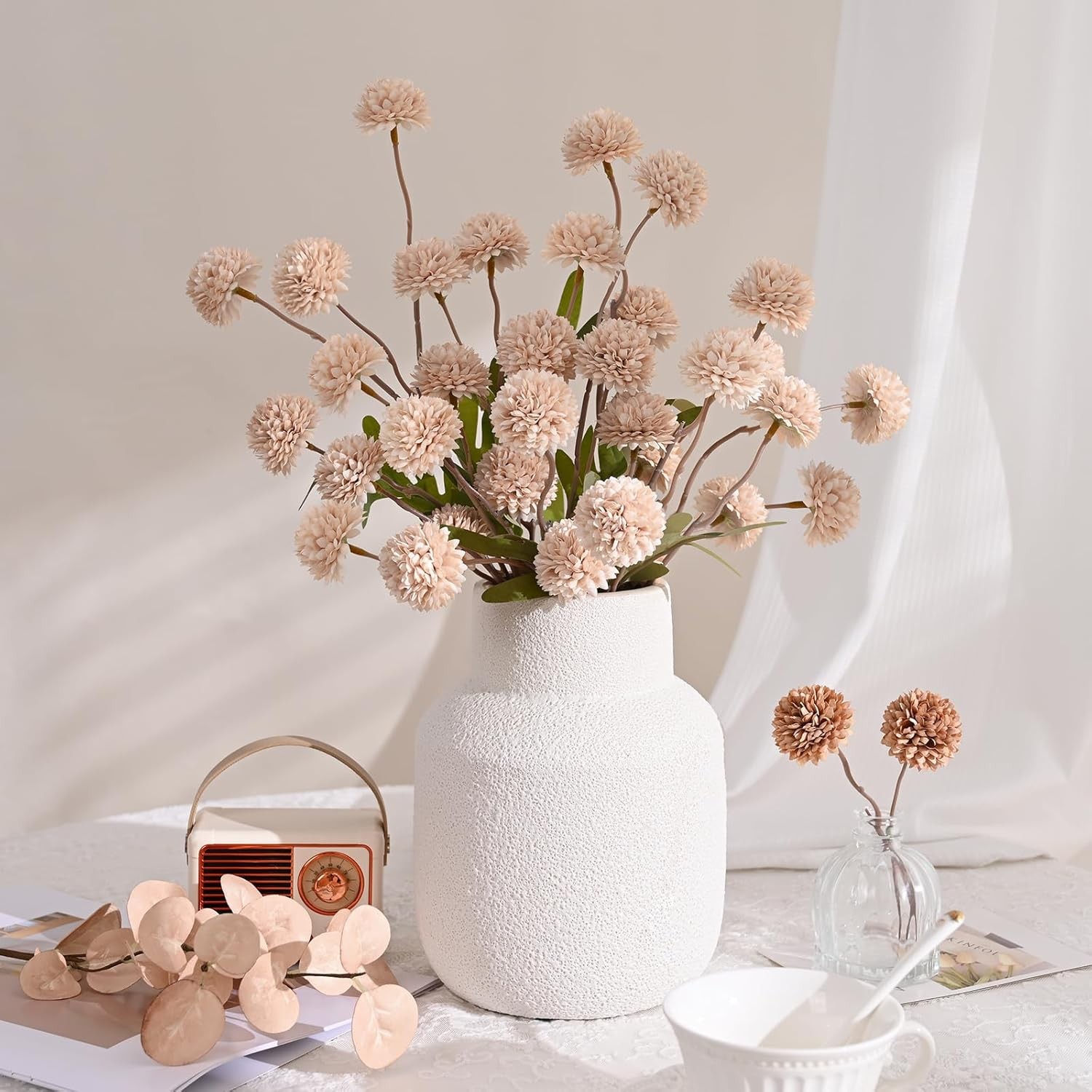 Fake Velvet Ball Mom Artificial Flowers for Wedding Decoration