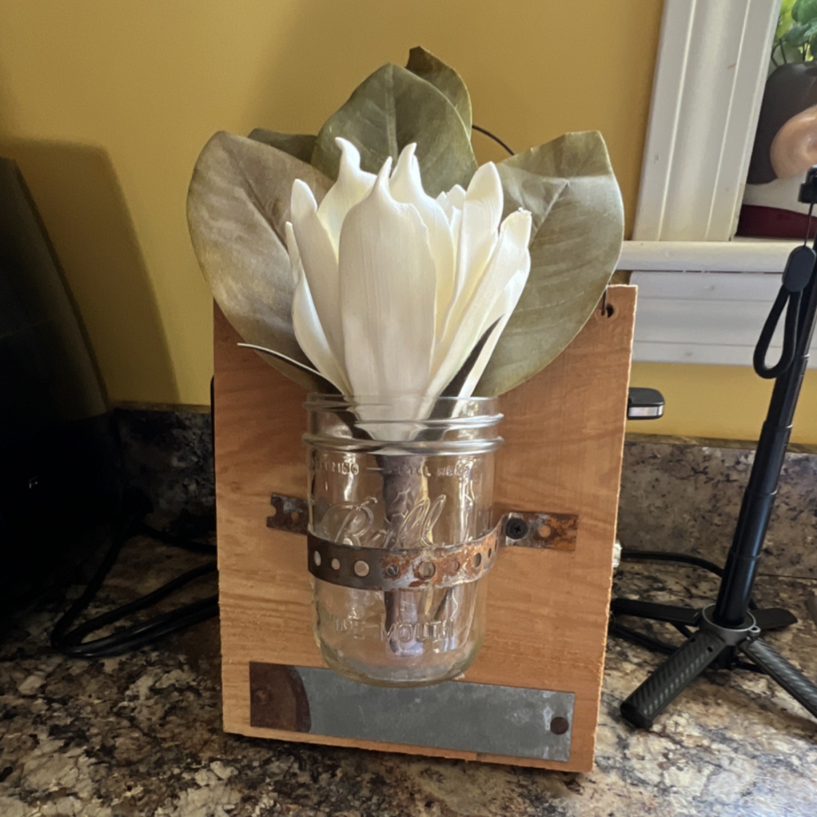 Magnolia Home Rustic Wood Mason Jar Wall Decor