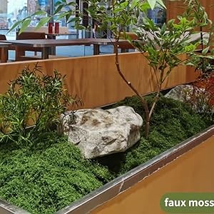 Fake Moss for Plants Indoor, 7OZ Dual-Color Artificial Moss for Crafts,