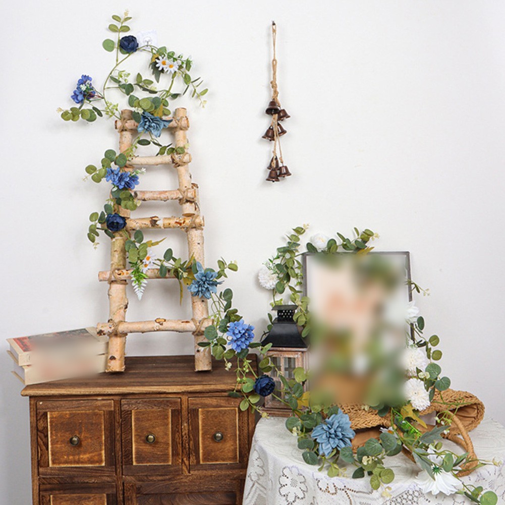 Artificial Eucalyptus Garland with Daisy Flowers 6 2ft for Festive Decoration