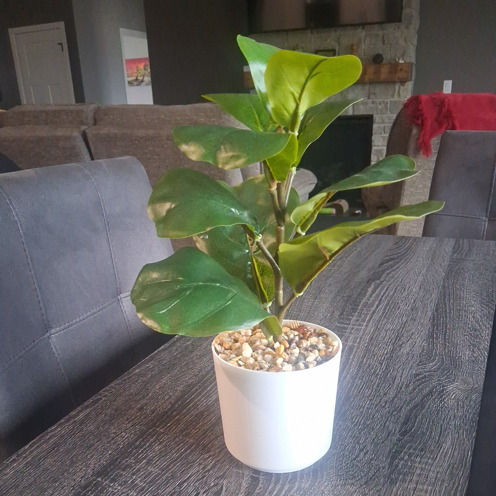 Sedlav Fiddle Leaf Pot 12 Inch Tall Artificial Fiddle Leaf By Mainstays