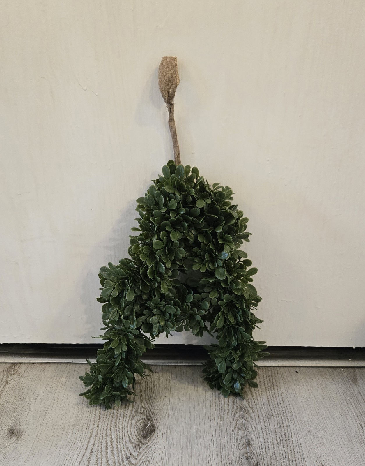 Artificial Boxwood Letter A Wreath