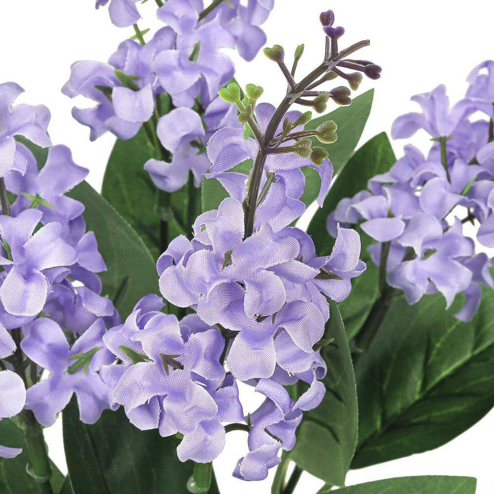 15 In. Lavender Purple Artificial Stock Flower Stem Bush Bouquet (Set of 12)