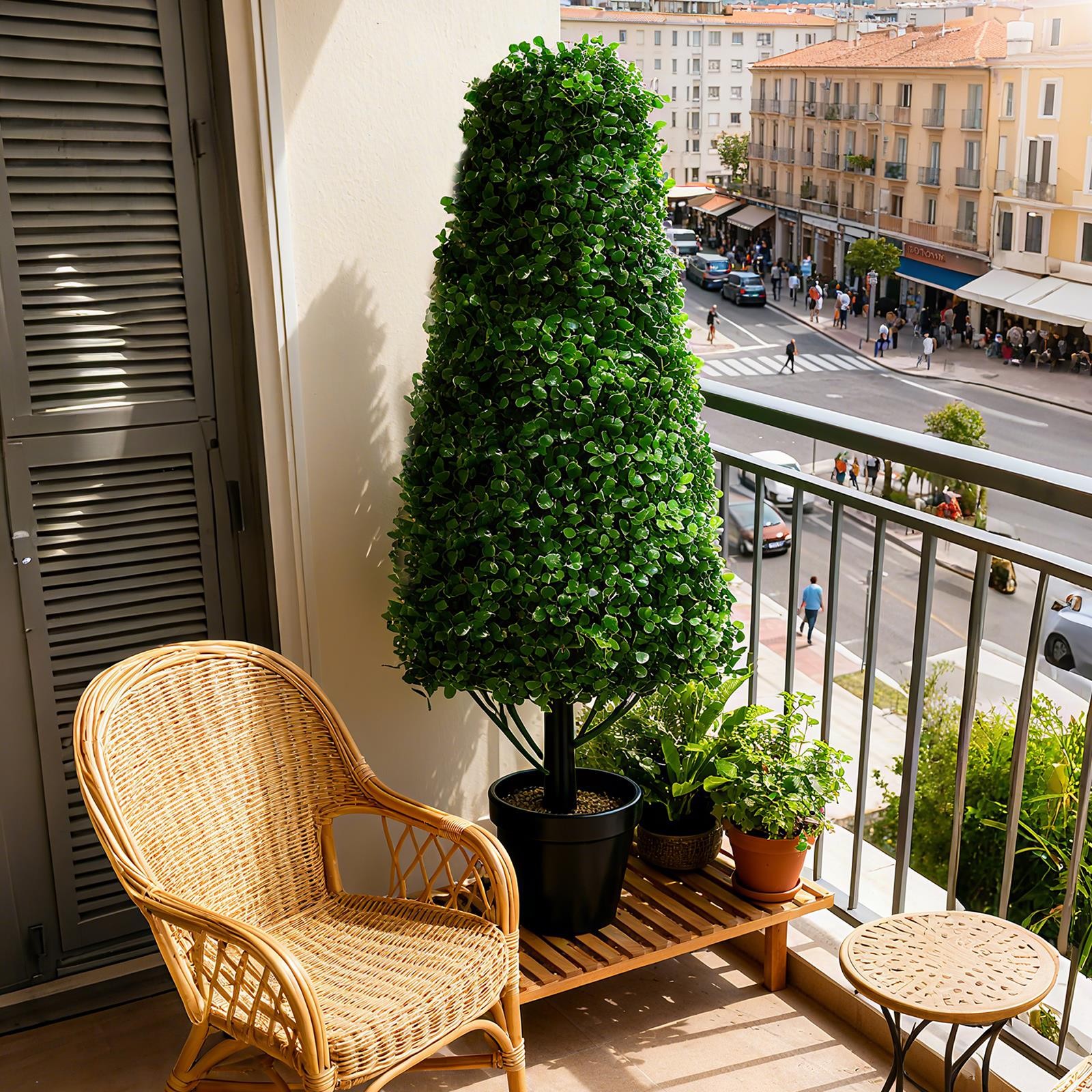 New 4′ Artificial Boxwood Cone Topiary Trees,for Decorative/Indoor/Porch/Garden