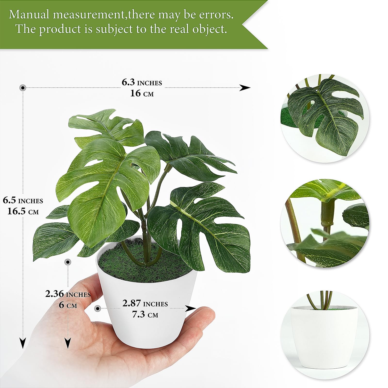 4 PCS Mini Artificial Potted Plants, Fake Greenery Indoor Decor for Home Kitchen