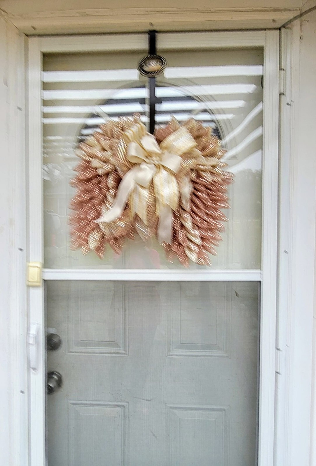 wreaths for front door, angel wings, choose your color, funeral wreath, wreath