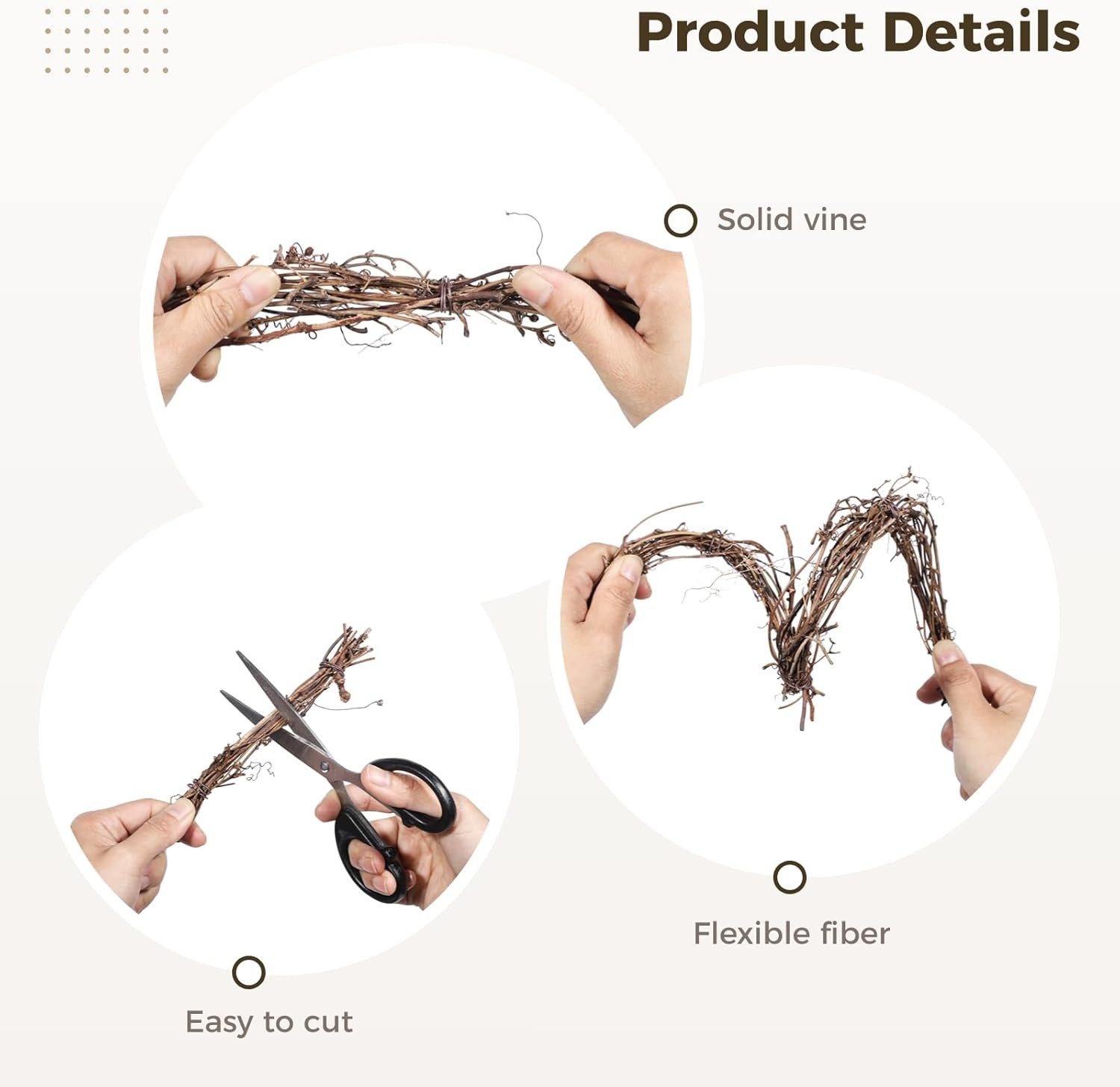 2 PCS Grapevine Garland – DIY Crafts Natural Grapevine Twig Vines, 15 Feet Vines