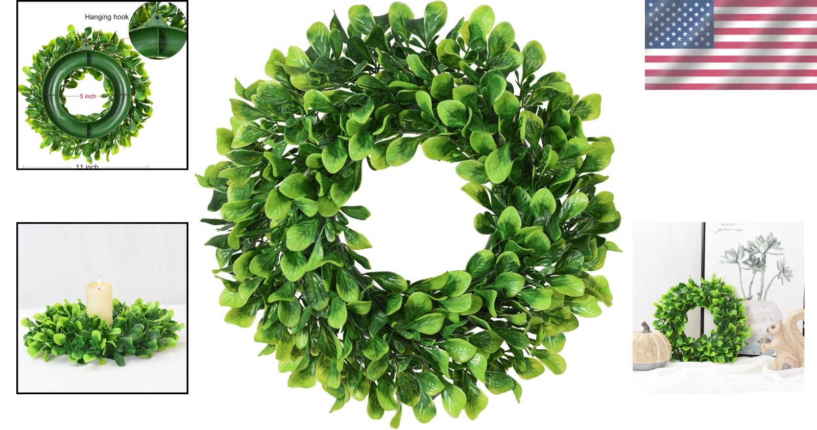 Luxury 10″ Artificial Boxwood Wreath – Perfect for Every Occasion and Season