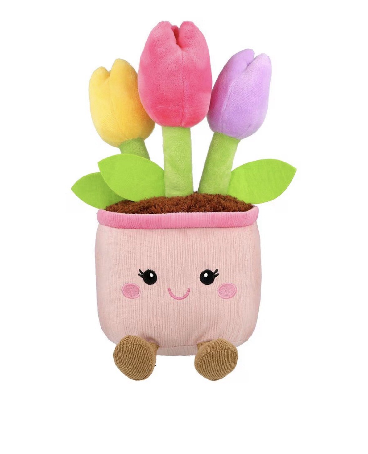Tulip Flowers In Pot Plush 11” NEW