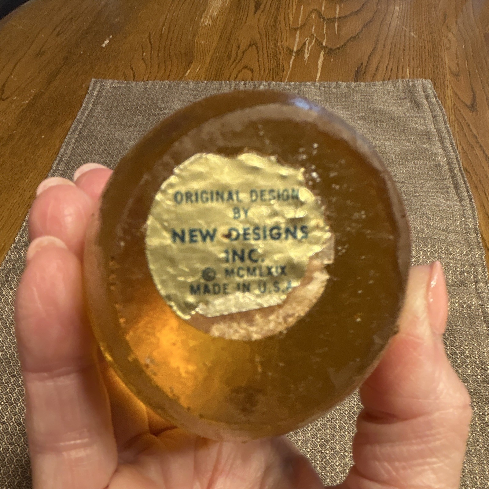 Vintage/Rare 1969 Lucite Resin Flower Sculpture by New Designs, Inc.