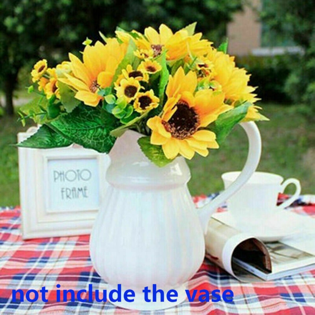 Practical Artificial Sunflower Bouquet Decor Floral Flower for hotel Wedding