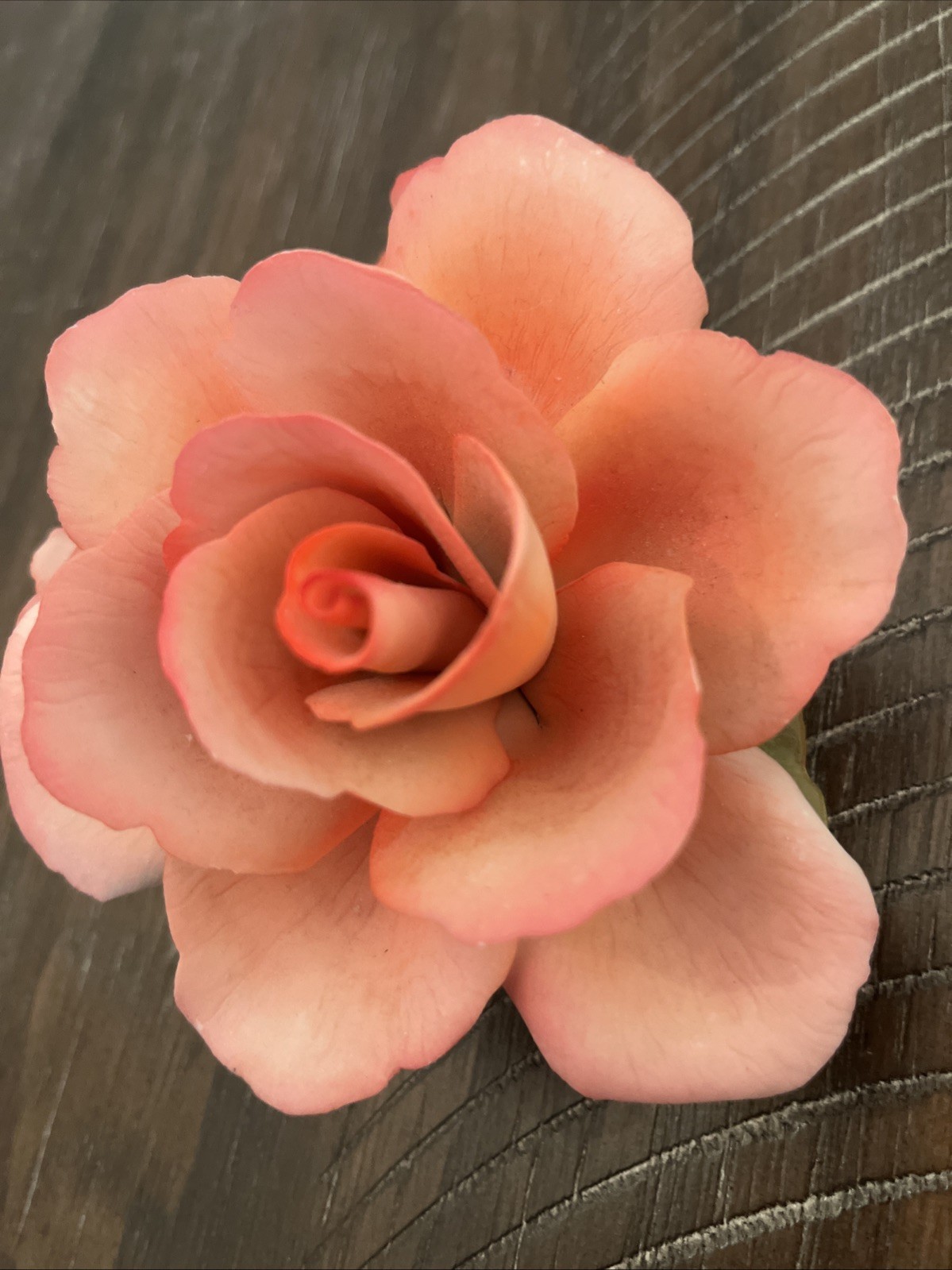Decorative Peach Rose Flower Accent Piece