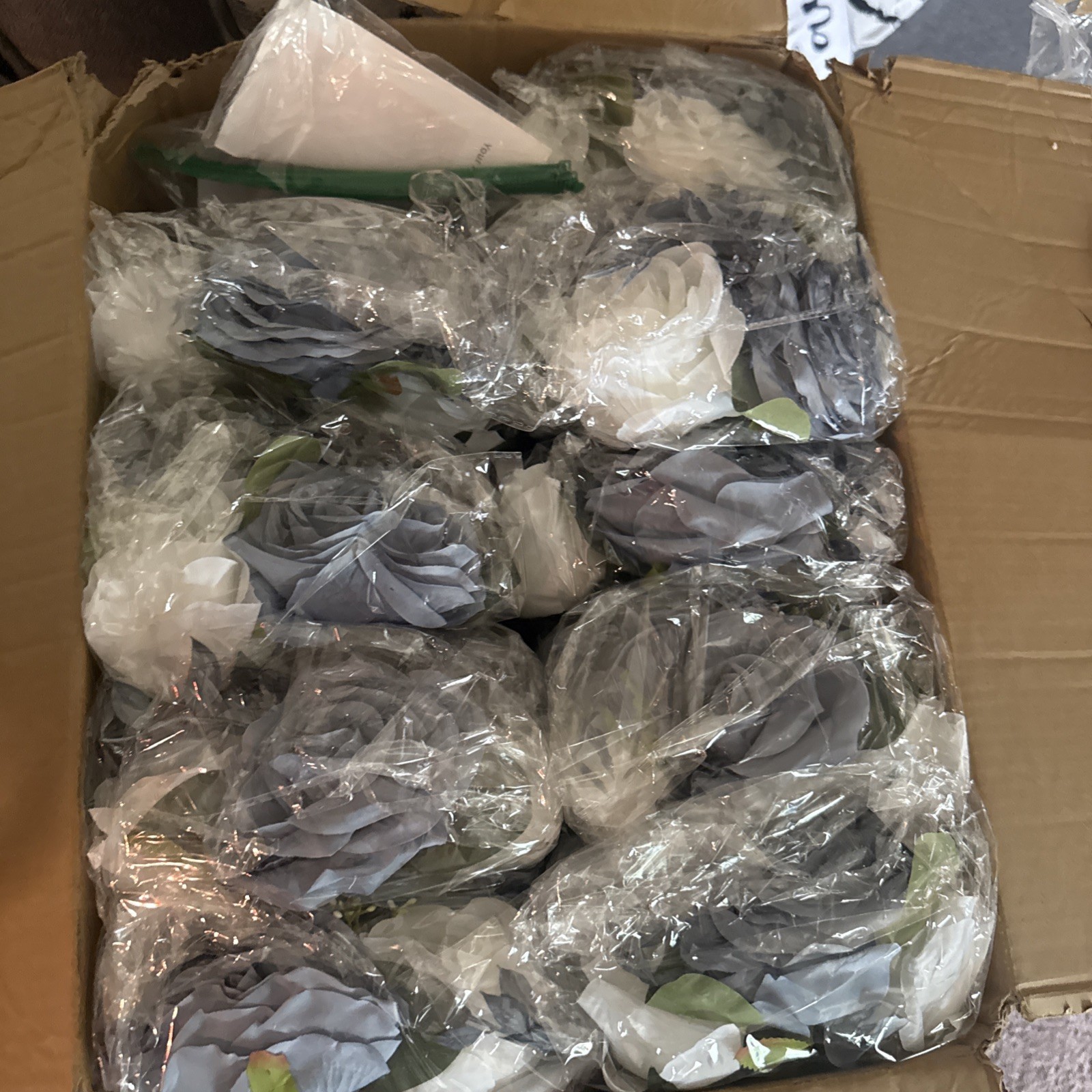 Lot of 10 Fabric Rose Balls Wedding Centerpiece Realistic Flower Arrangement NIB