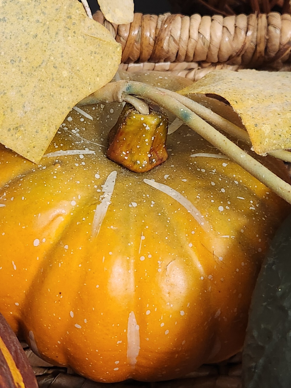 Foam Gourds Centerpiece Rustic Basket Home Decor Autumn Decorations 18″x12″x4″