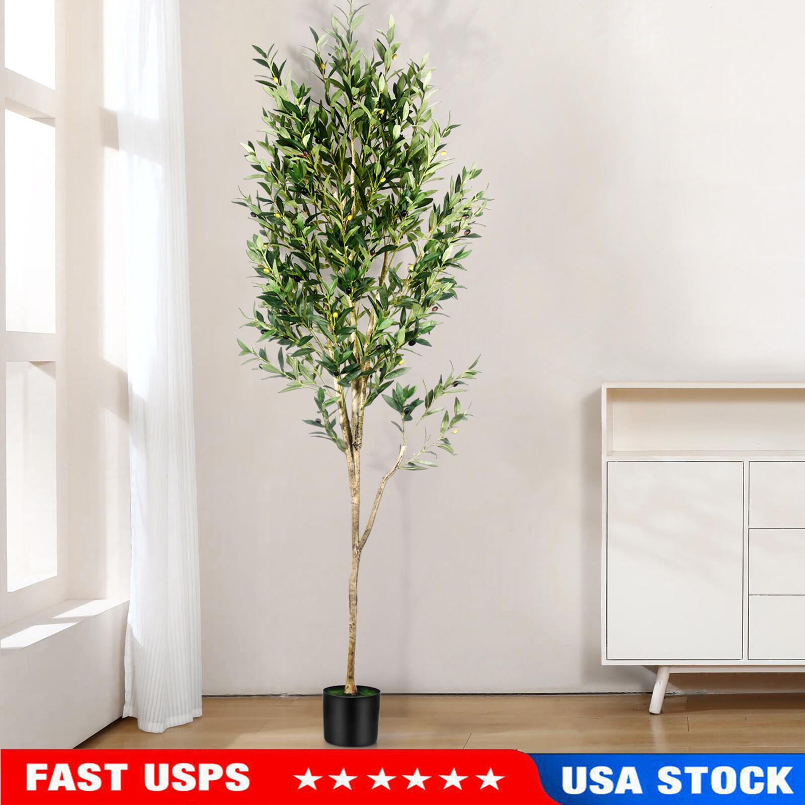 Artificial Olive Tree Faux Realistic Olive Trees with Branches and Fruits Decor
