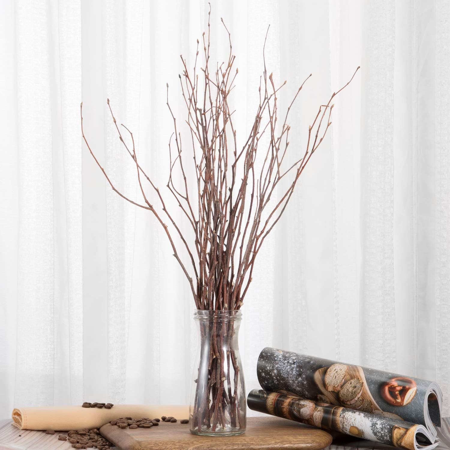 200Pcs Birch Twigs 100% Natural Birch Branches for Decorating, DIY Crafts