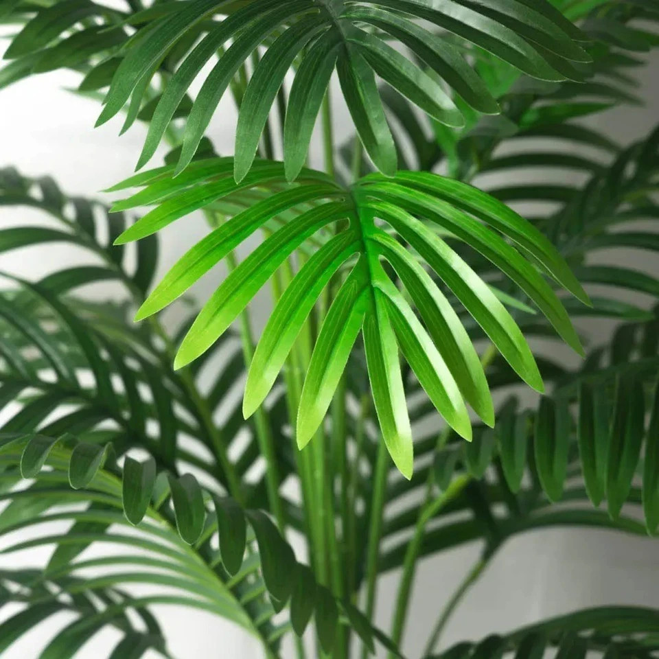 90-120cm Large Artificial Palm Tree Tropical Fake Plants Green Plastic Palm Leaf