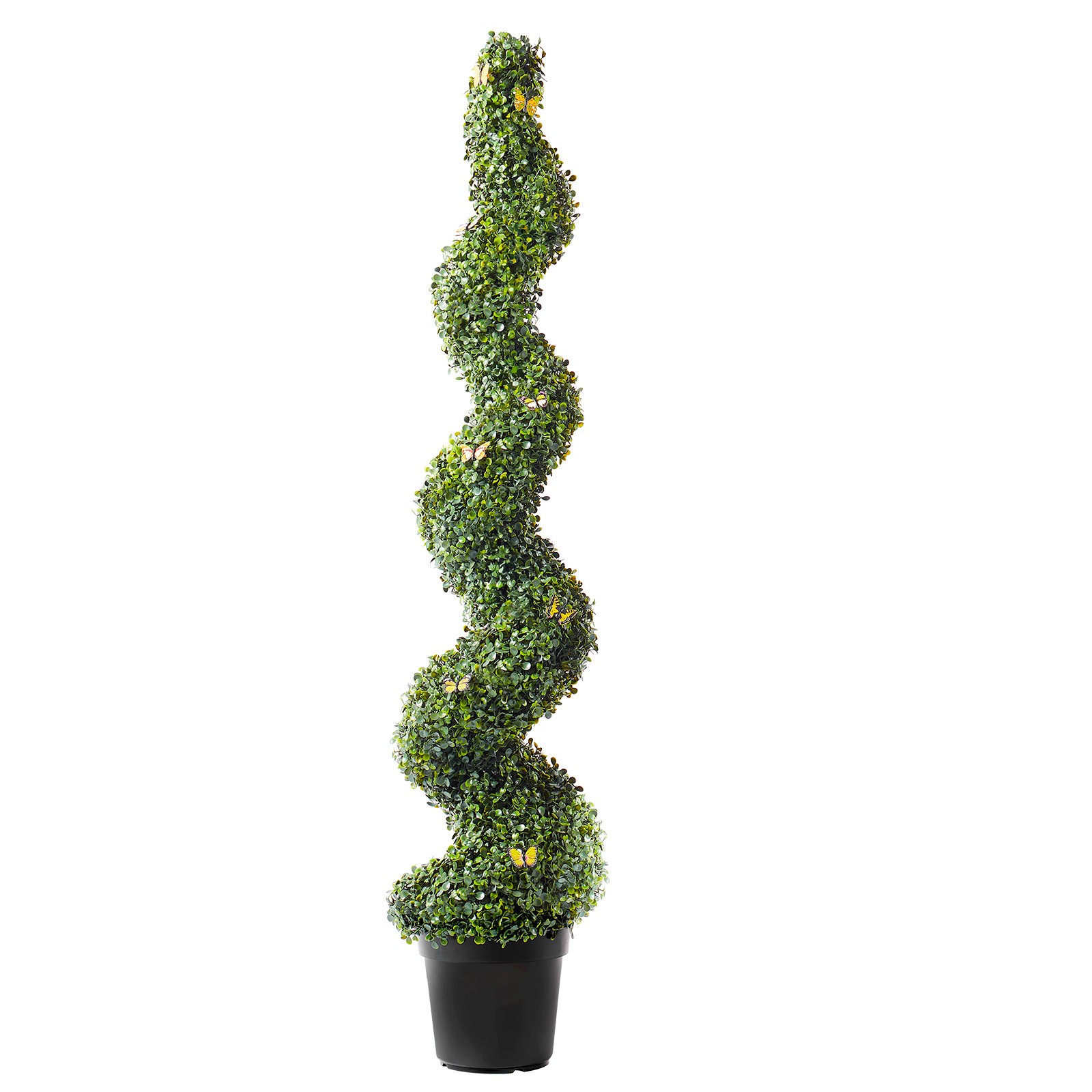 Uimoso 2 Pack 5′ Artificial Boxwood Topiary Tree Faux Plant UV Decor In/Outdoor