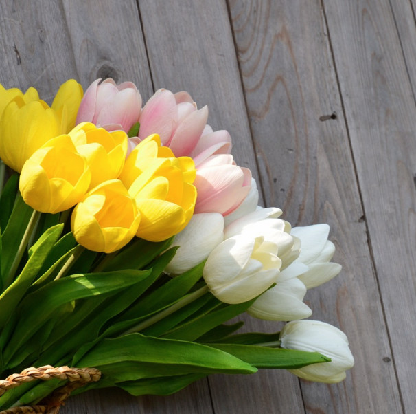 30× Artificial Lifelike Tulip Flowers Bouquet for Wedding Party Home Decor USA