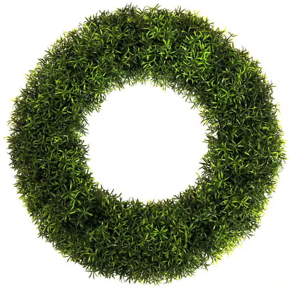 20 In. Artificial round Grass Wreath
