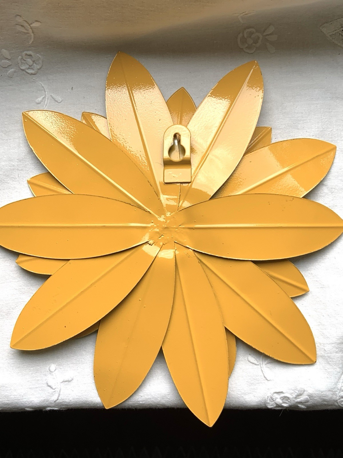 🌼Vintage Metal Flower Wall Indoor/Out Yellow Sunflower Zinnia Chrysanthemum🌻
