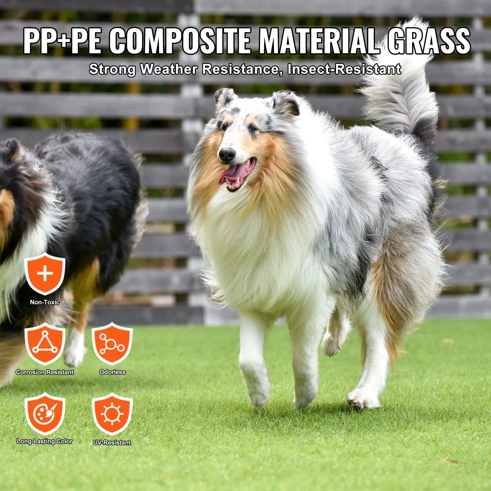 Artifical Grass Tiles Interlocking Turf Deck Set, 18 Pack – 12″x12″, Synthetic