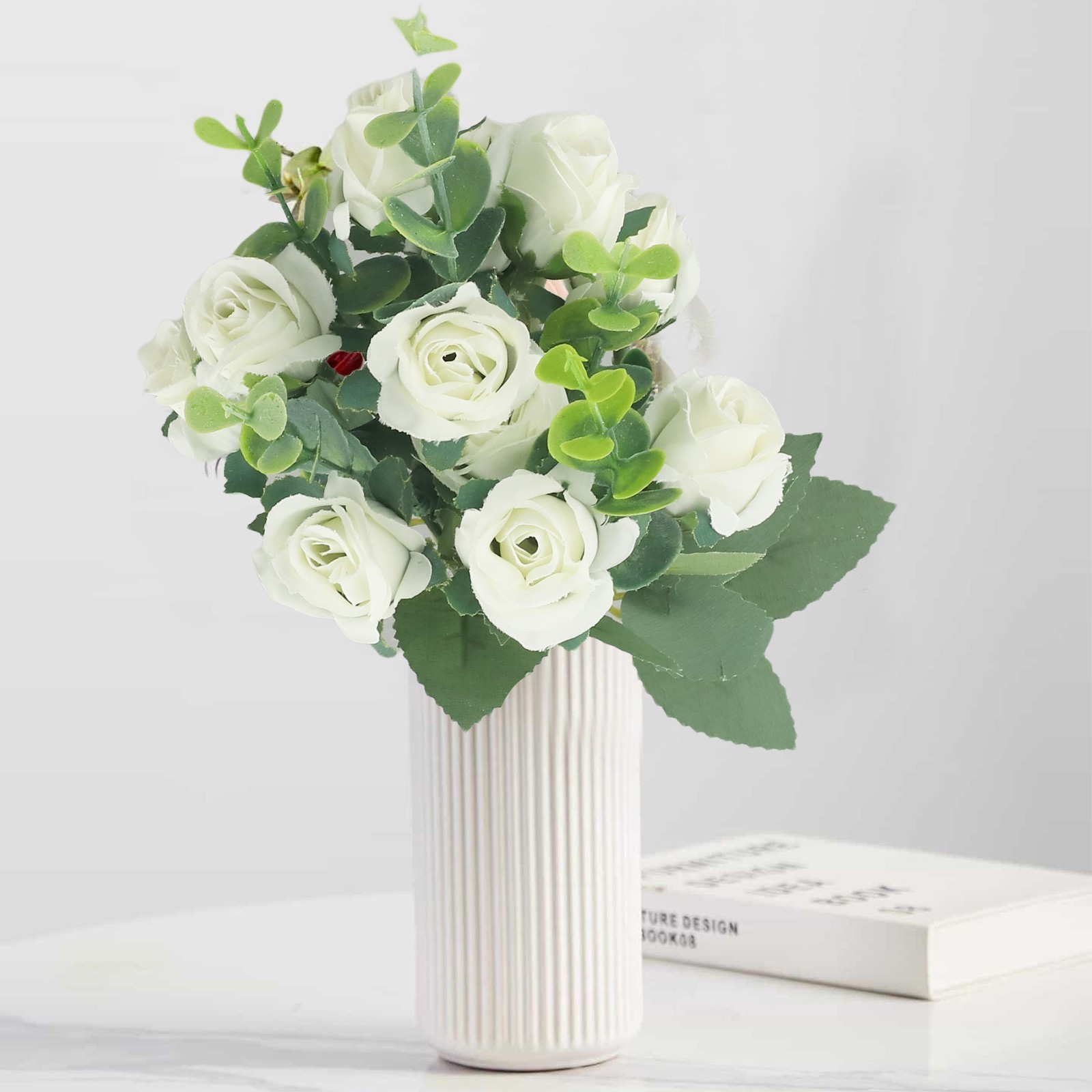 Lifelike and Beautiful Artificial Roses for Home and Wedding Decor 10 Heads