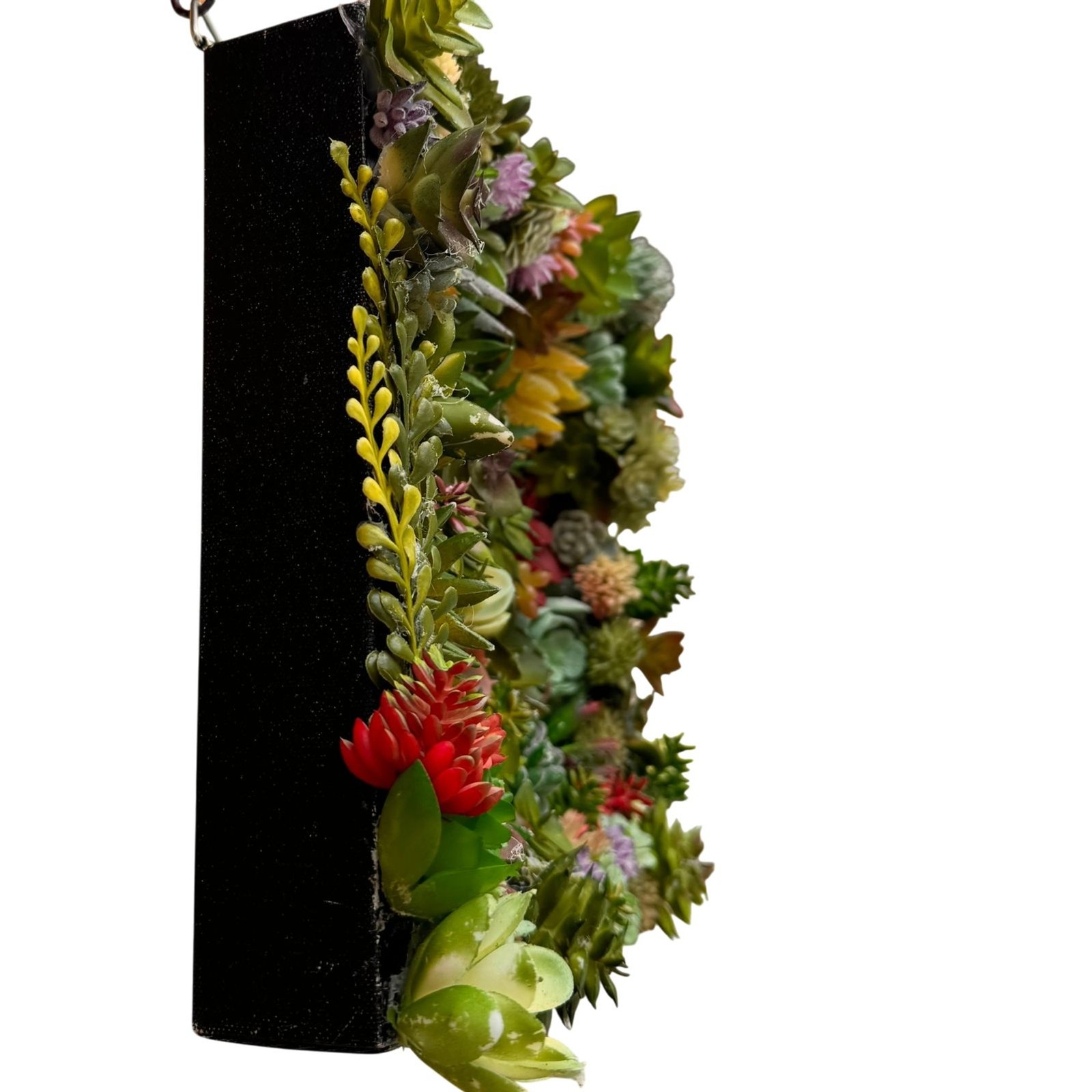Succulent Wall Art Boho Faux Botanical Decor 8x8x2