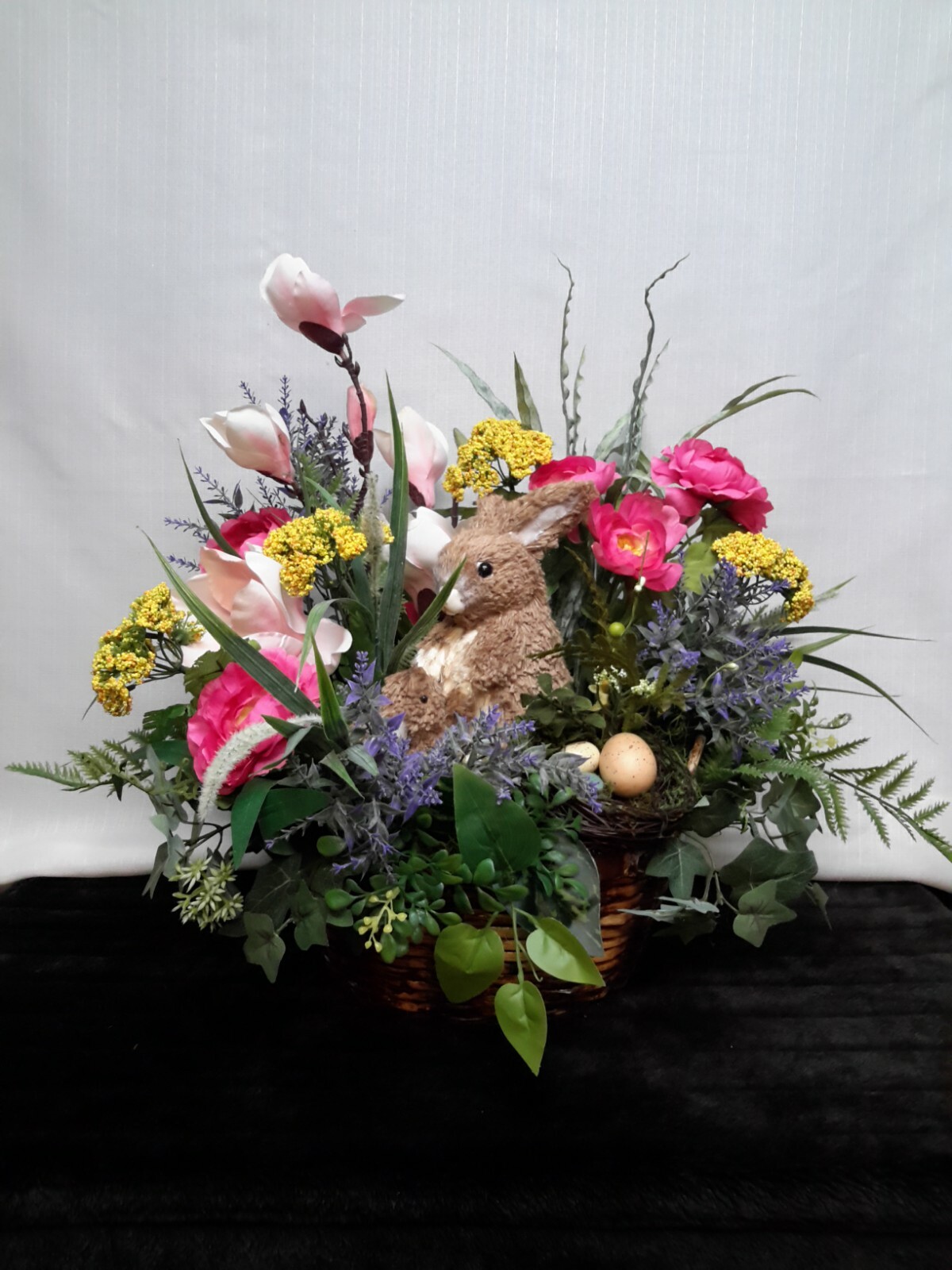 Flower Arrangement Spring Summer Table Centerpiece Easter Bunny Decor Mother Day