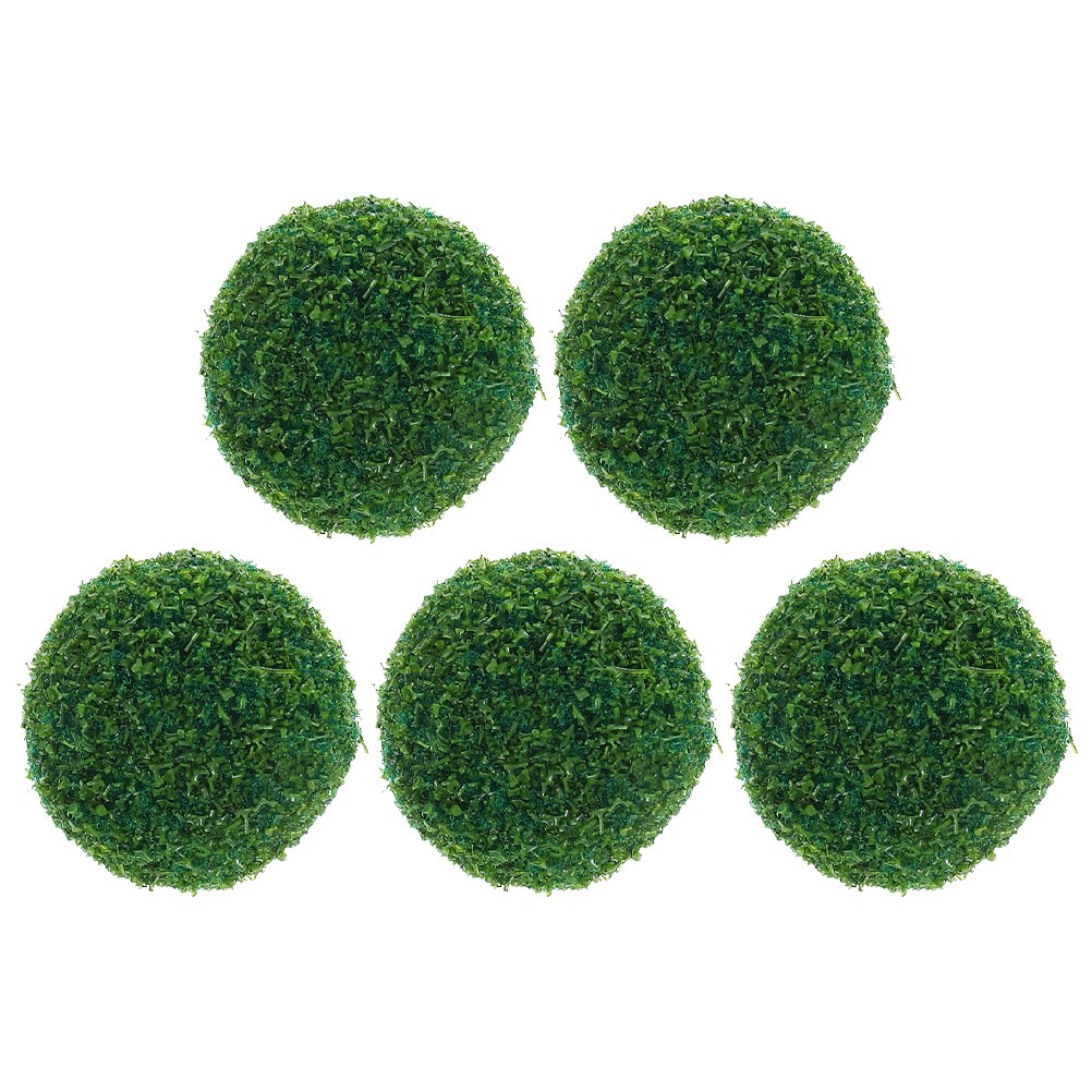 5 Pcs Faux Artificial Topiary Green Decorative Grass for Outdoors