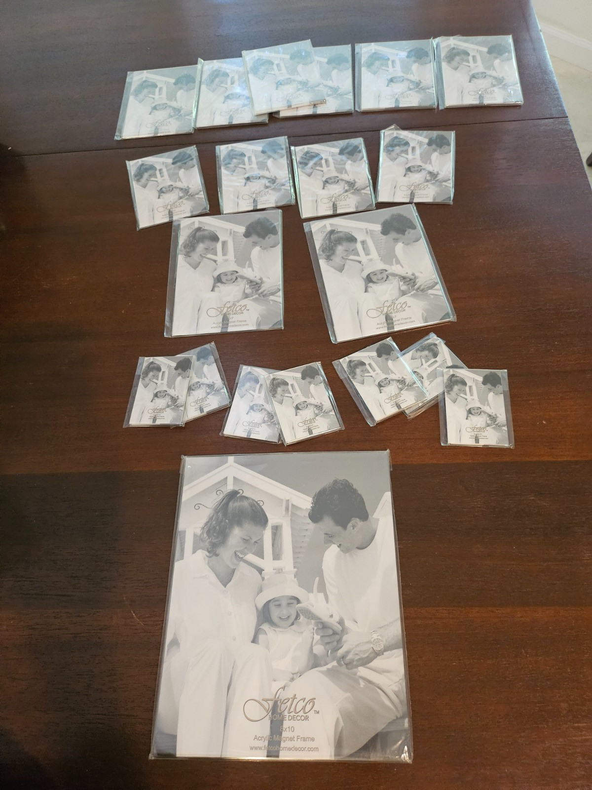 Vintage 20 Piece Refrigerator Magnet Collage Set For Pictures 5 Sizes NIB
