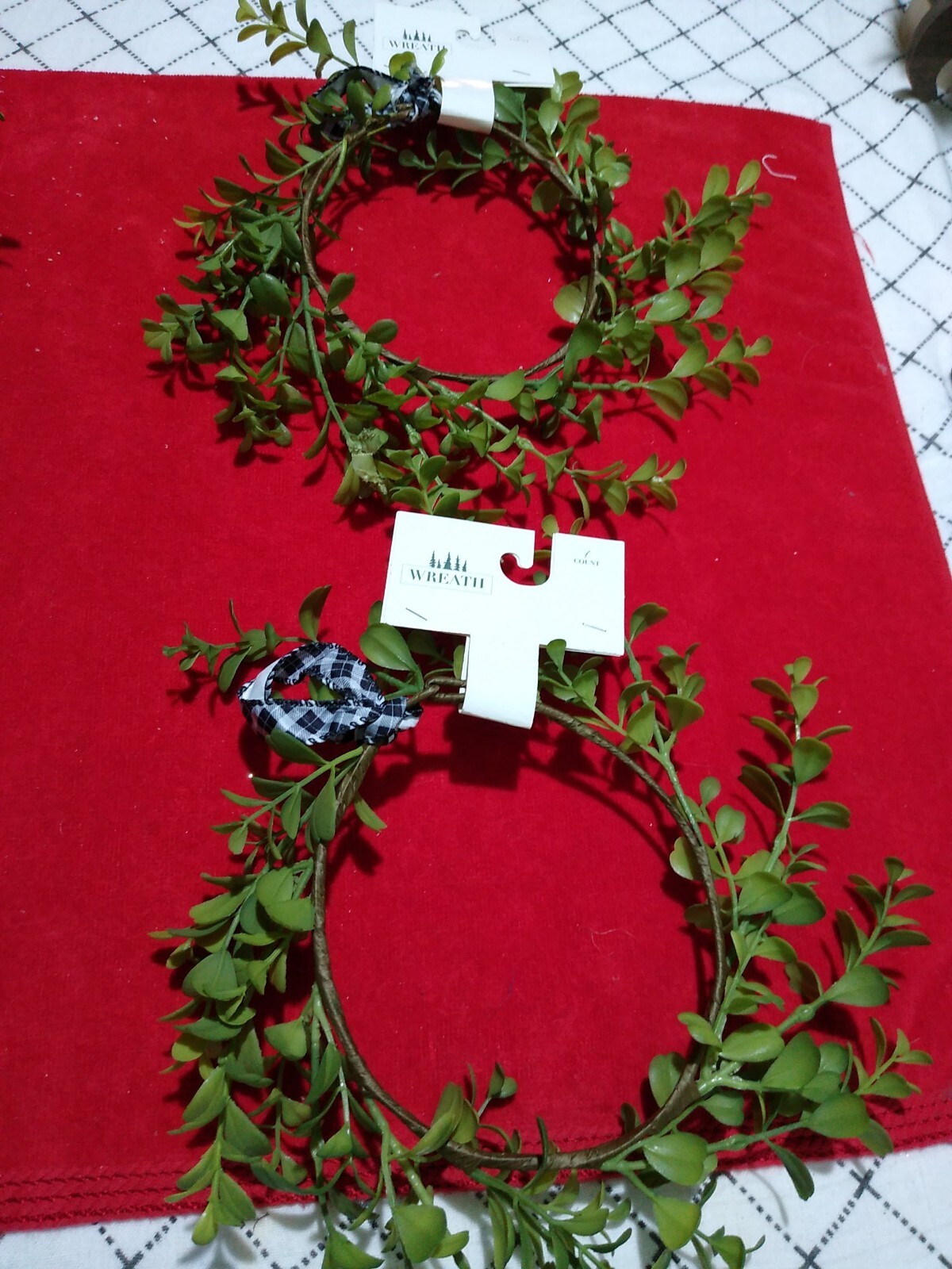 Maiden Hair Fern 10″ Wreath lot of 2 new Craft item