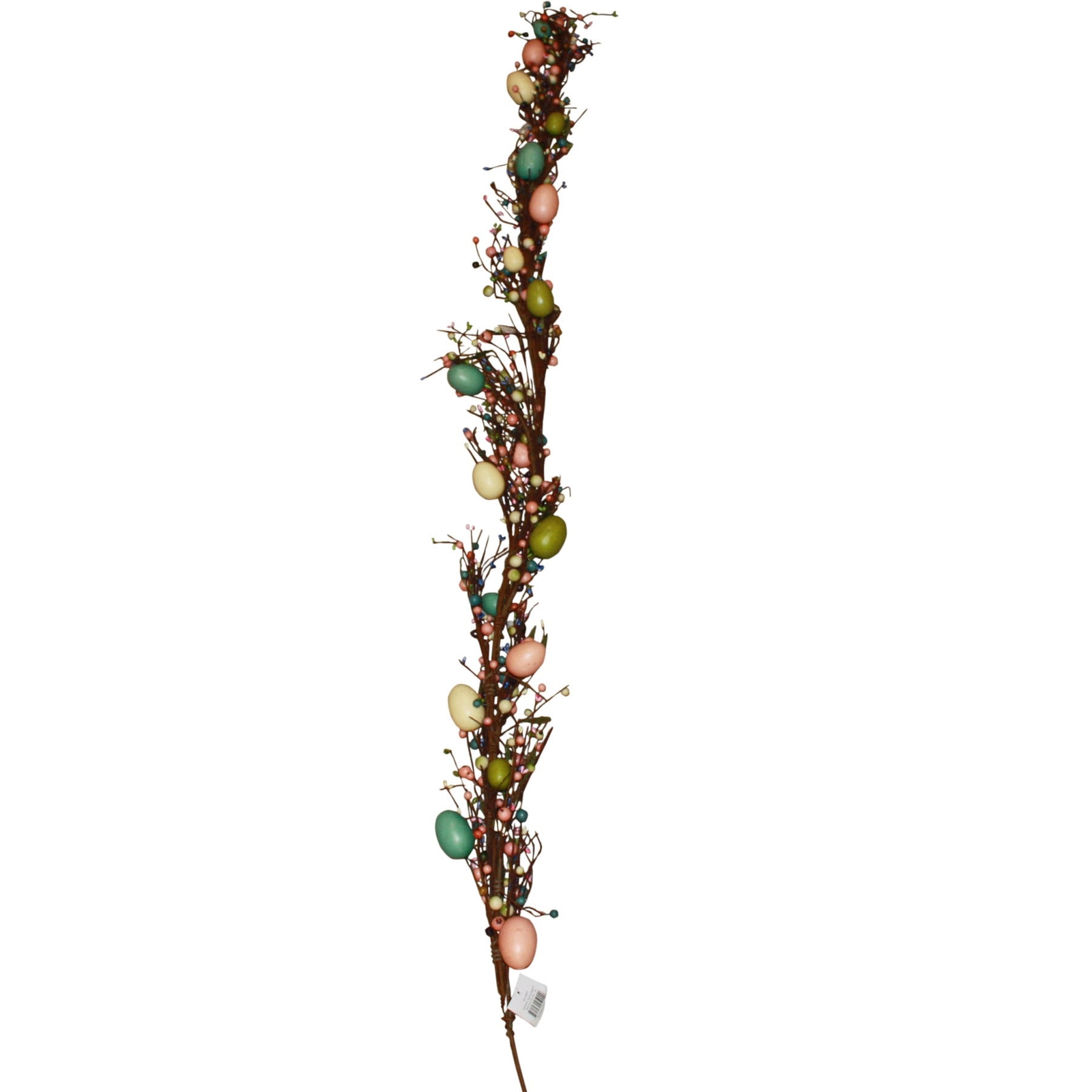 Easter Spring Garland Swag Vine Twig 66″ Eggs Berries Pastel Pink Blue Green