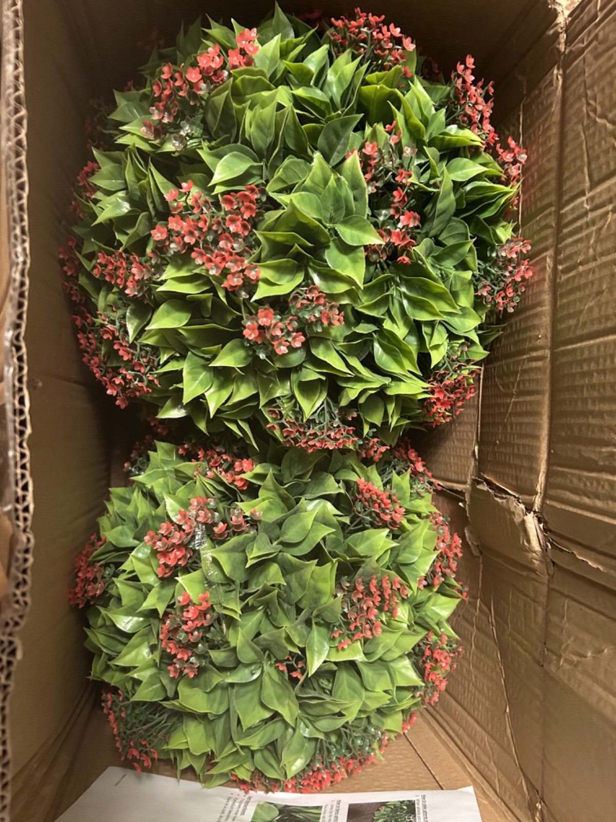 Wicker Park 13″ and 15″ Laurel Leaf 2′ Tall Garden Topiary (No pot) NEW
