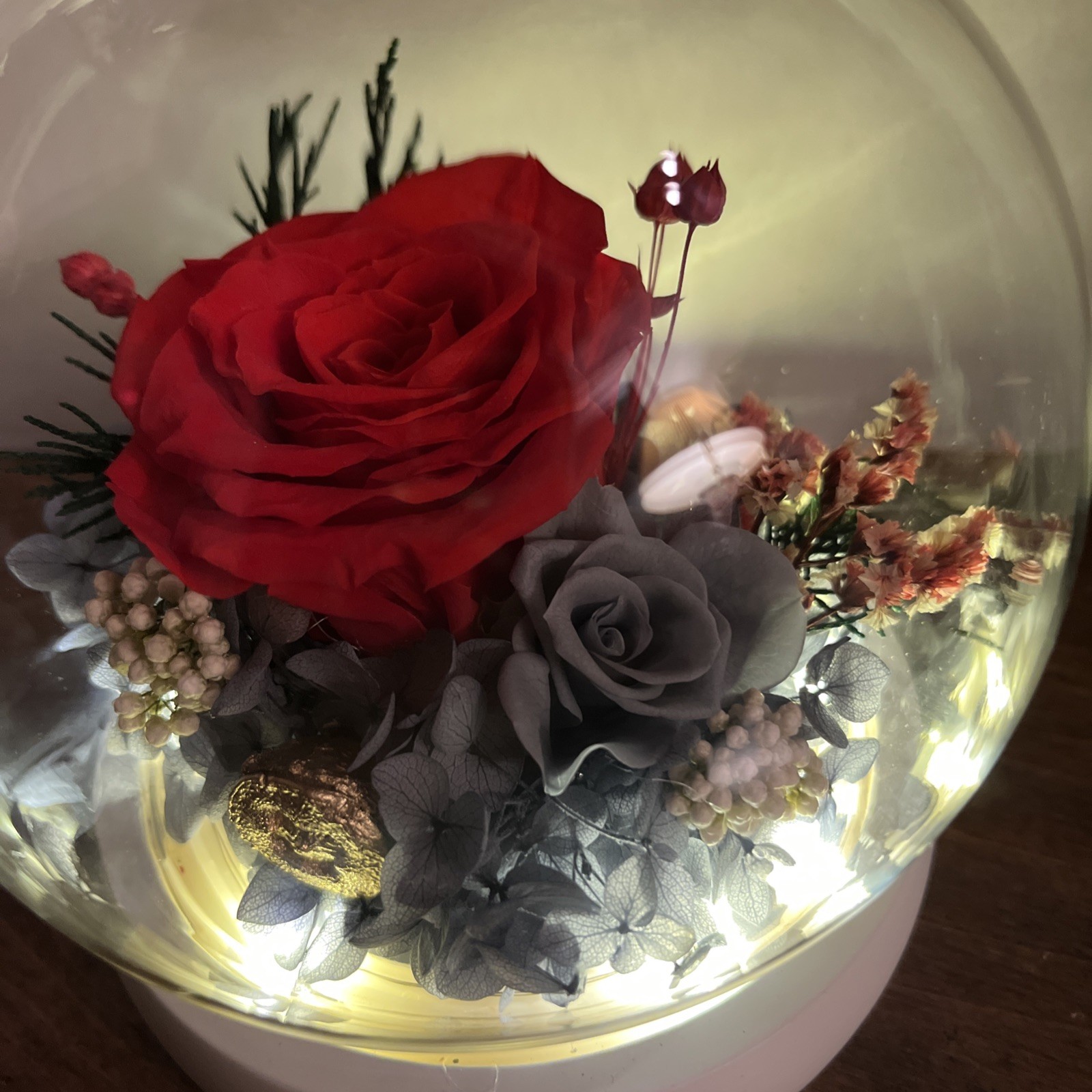 Light Up Fresh Preserved Roses