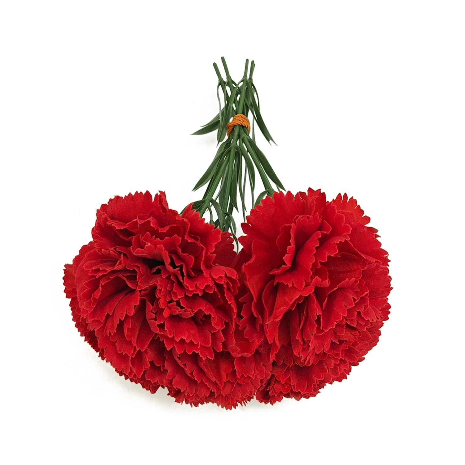 Artificial Flowers Dark Red Carnation 6 pcs