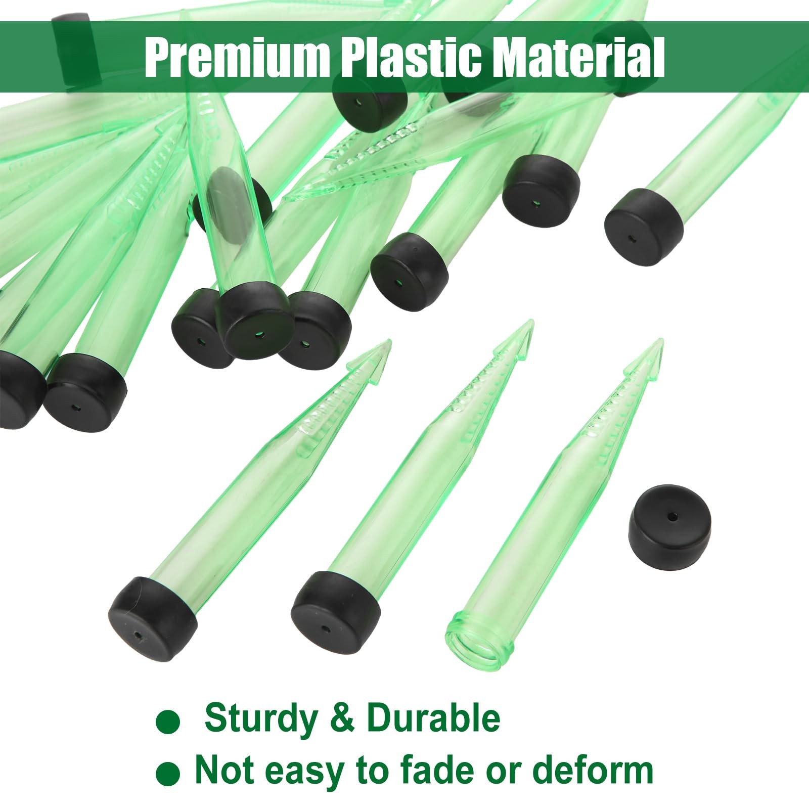 150 Pack 4 Inch Floral Water Tubes with Caps Plastic Green Flower Supply
