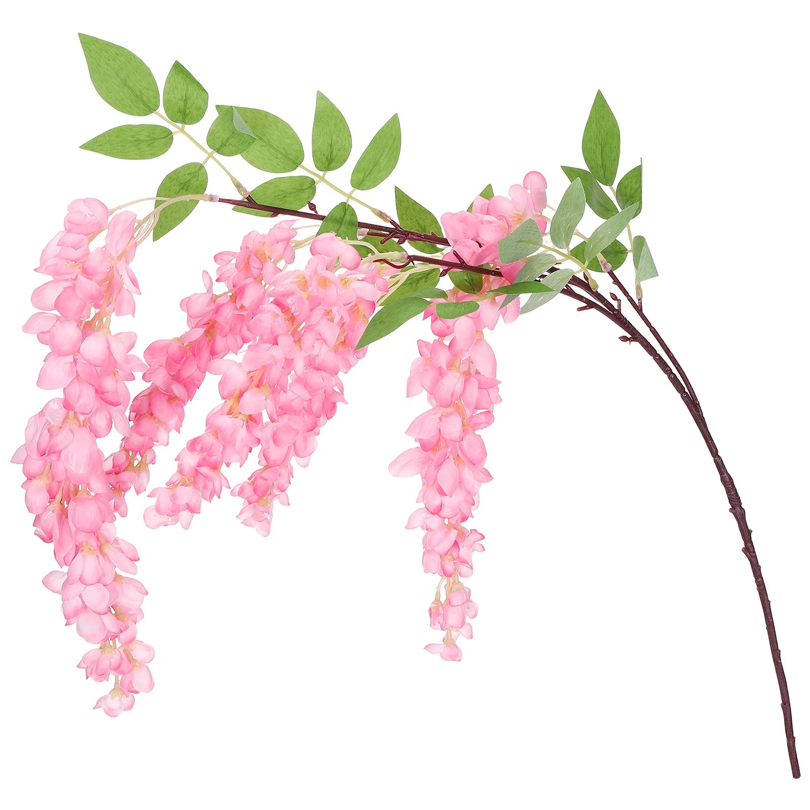 Artificial Wisteria Hanging Flowers 3.9 ft Fake Hanging Floral Dark Pink