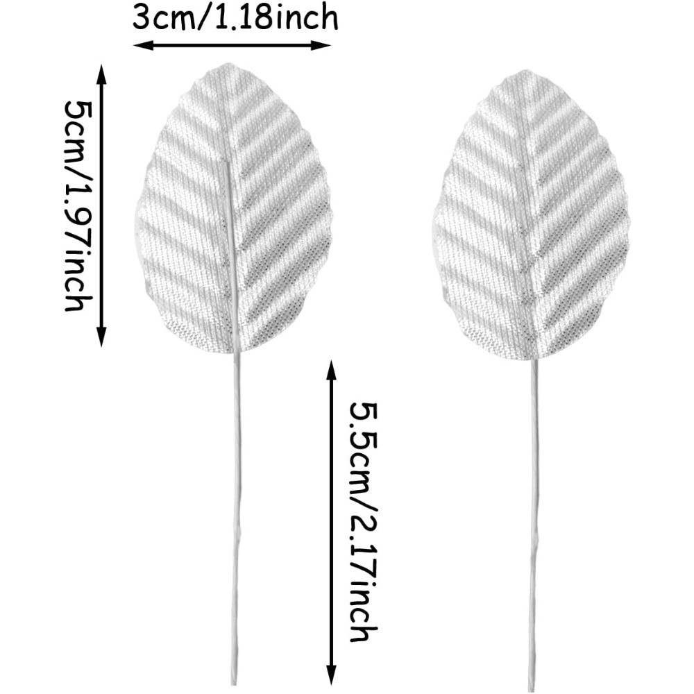Artificial Silk Wired Leaves for DIY Crafts Floral Arrangements Bouquets Wedding