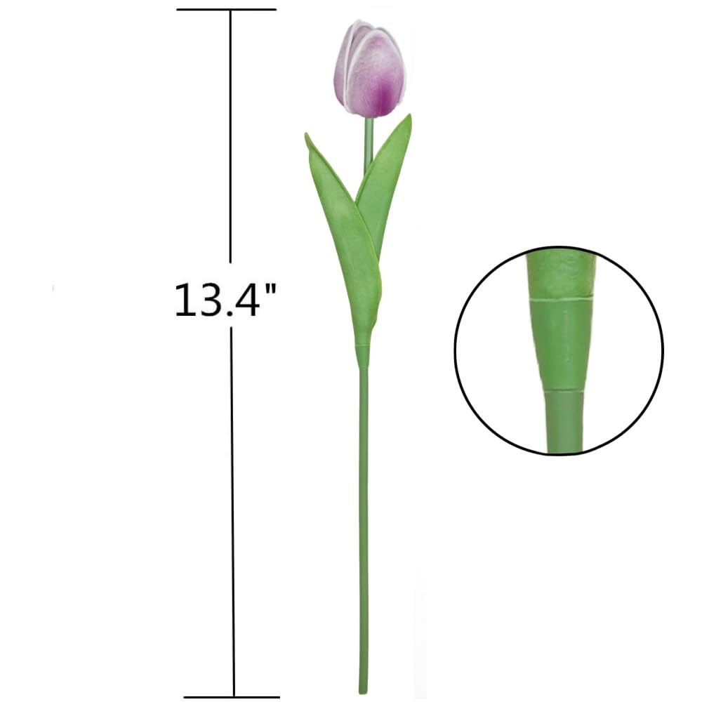 Artificial Tulips 10 Pcs Real Touch Fake Flowers for Home Party Decor