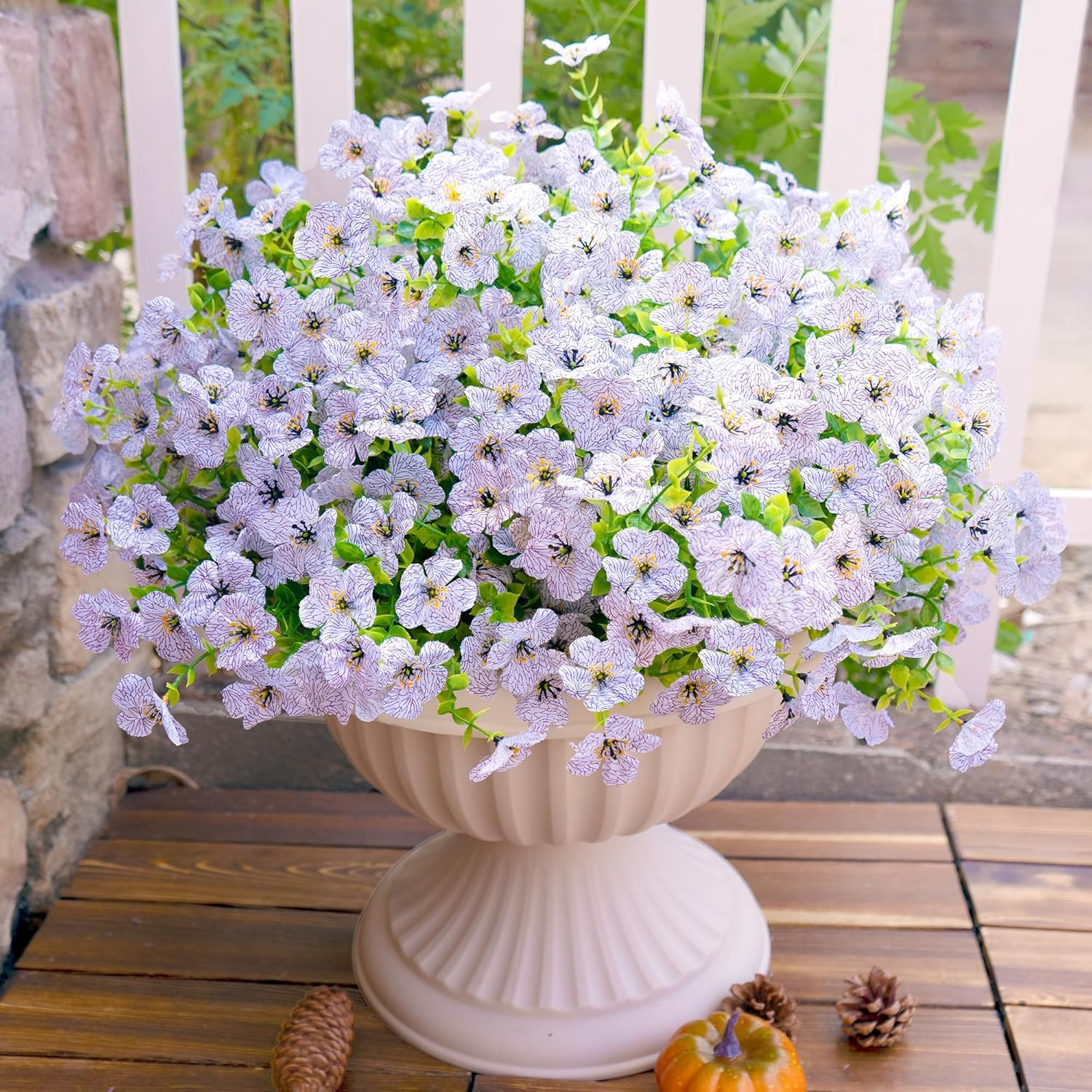 Artificial Faux Flowers Plants for Outdoors outside Spring Summer Decoration,12