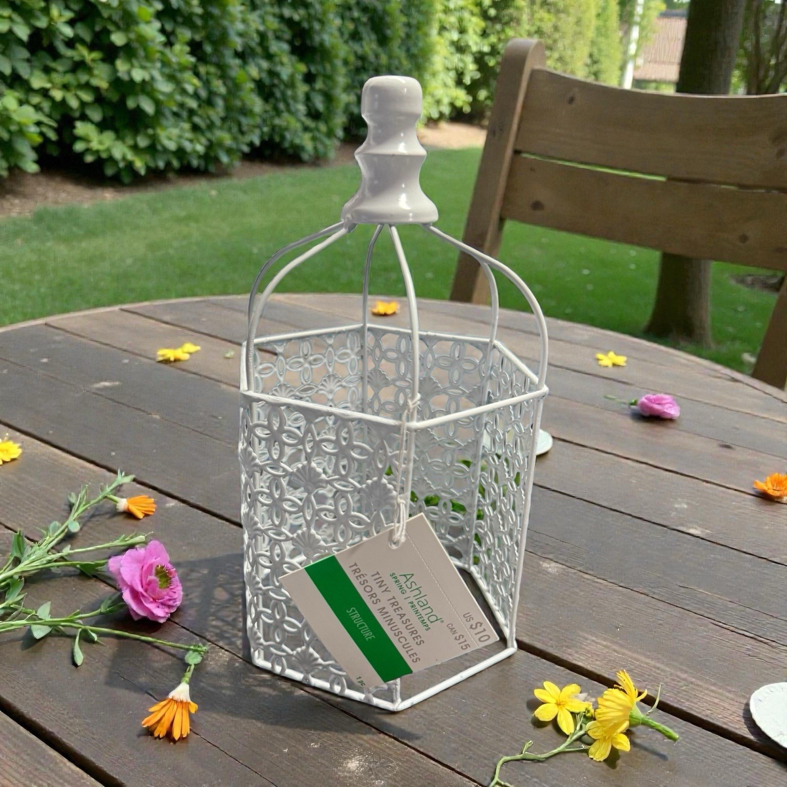 Lot Of 7 White Metal Gazebo Centerpieces Craft Bridal Wedding Party Spring DIY