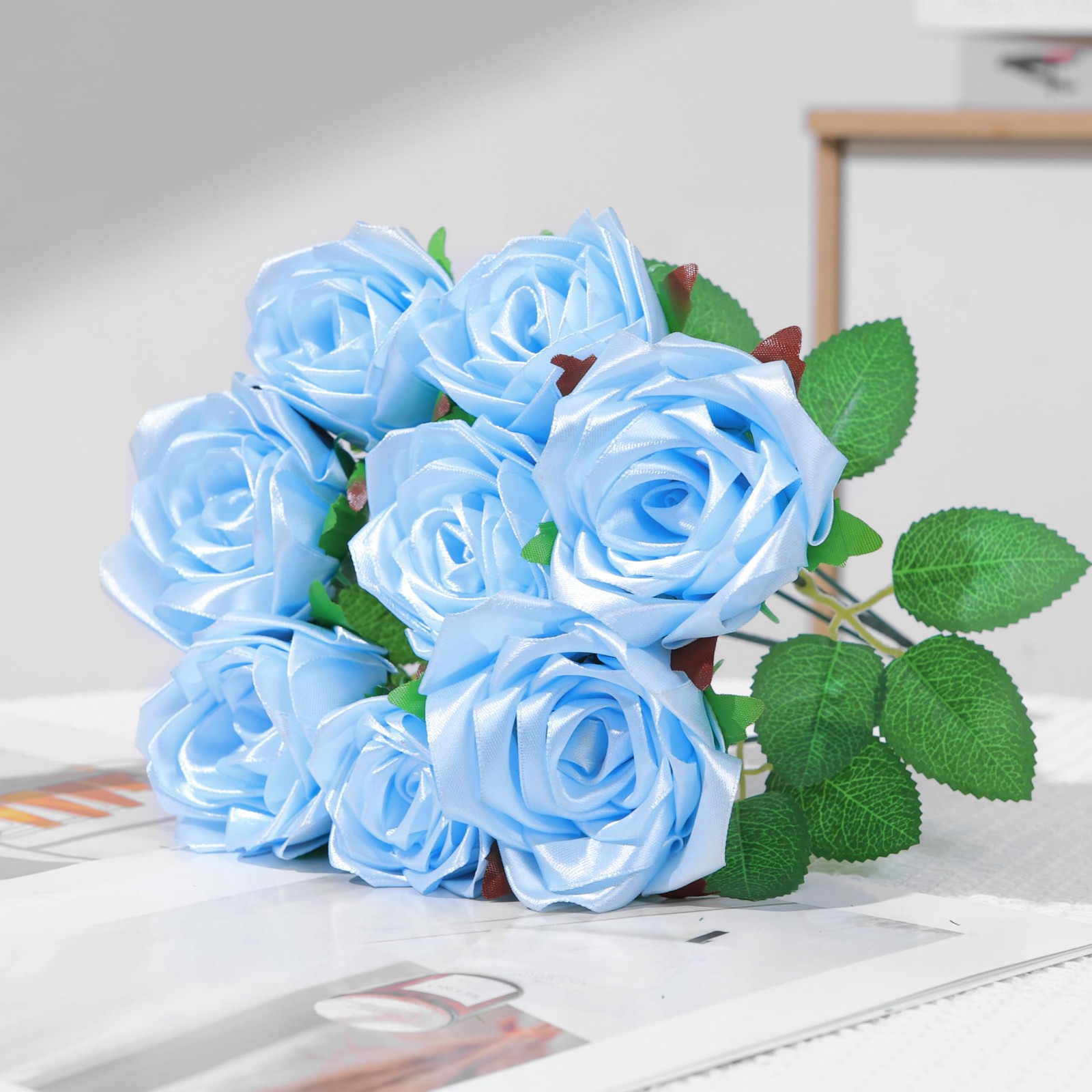 Premade Ribbon Rose Petals Florist Crafting Flower Bouquets 200 PCS Decor