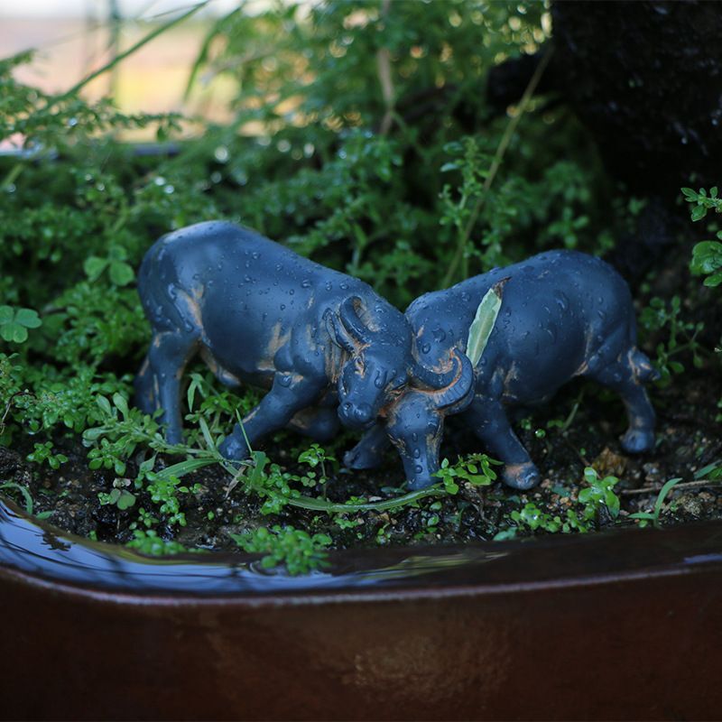 Simulated Buffalo Micro-landscape Landscaping Small Ornament Rockery Decorative