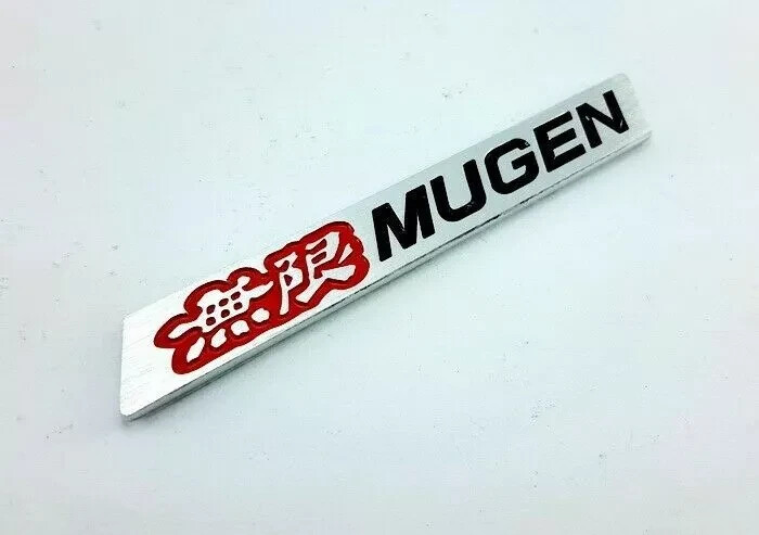 Mugen Logo Aluminium RedBlackSilver Part Car Spoiler Badge Emblem Logo For Honda