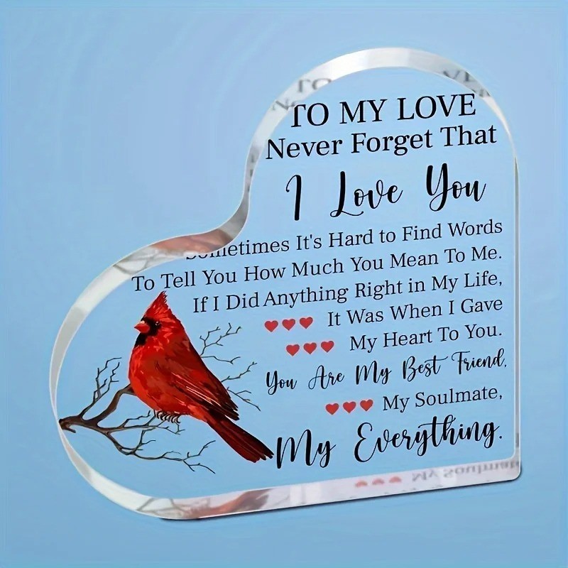Romantic Acrylic Gift for Girlfriend Valentine Anniversary Love Keepsake