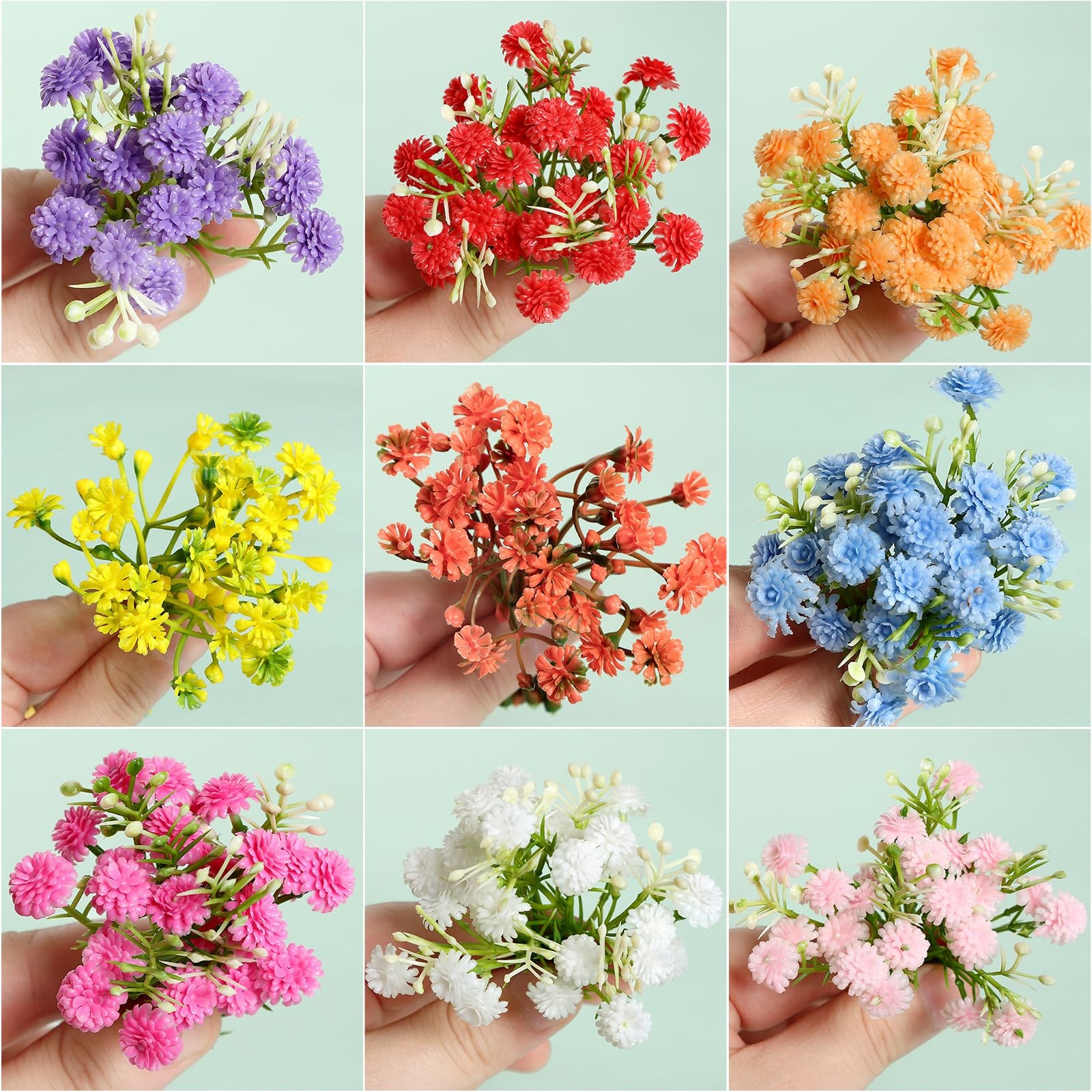 Mini Artificial Flower Bouquets, 72 Pcs Small Plastic Simulation Flower for M…