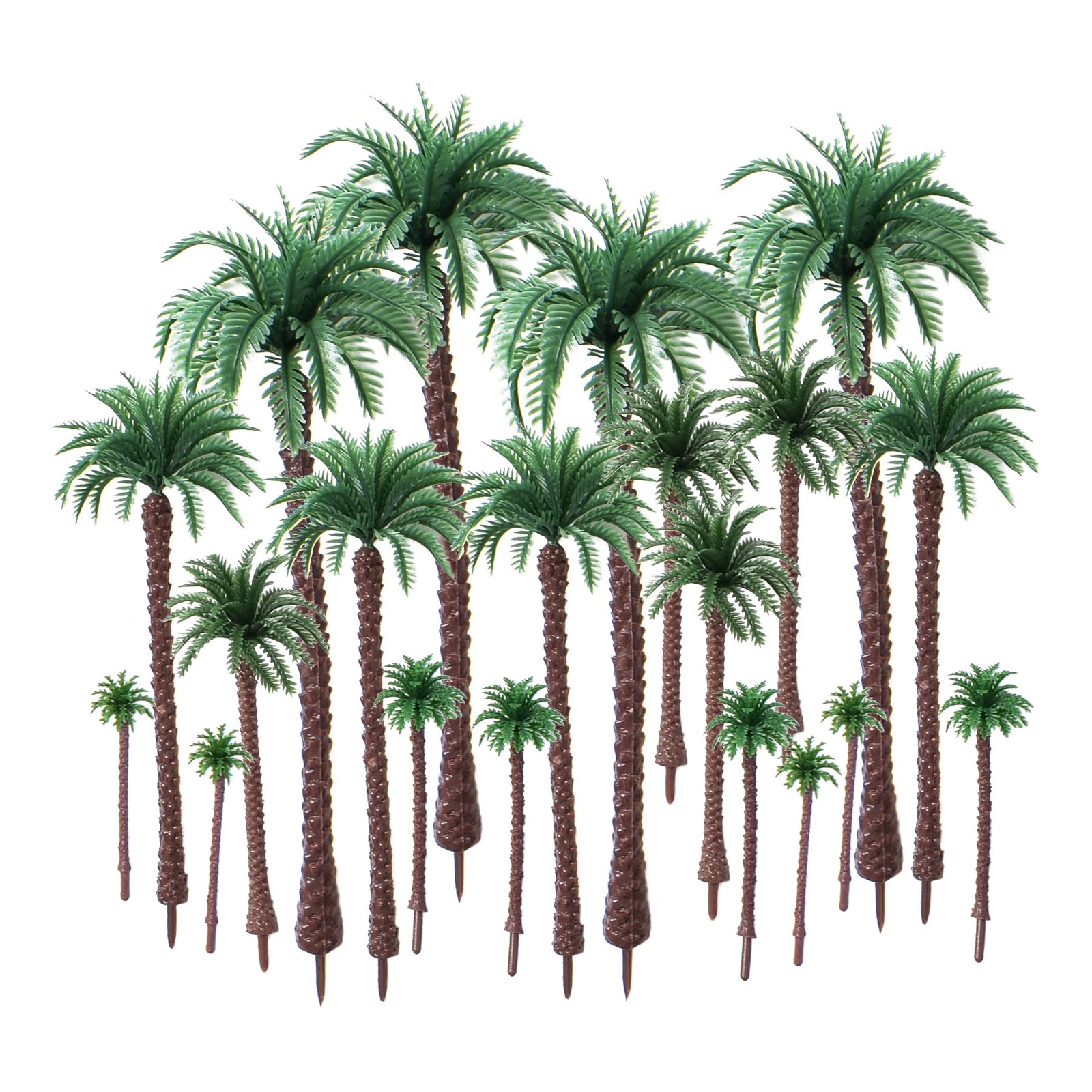 20 Pcs Model Palm Tree Miniature for Train Railway Scenery Diorama Cake Topper