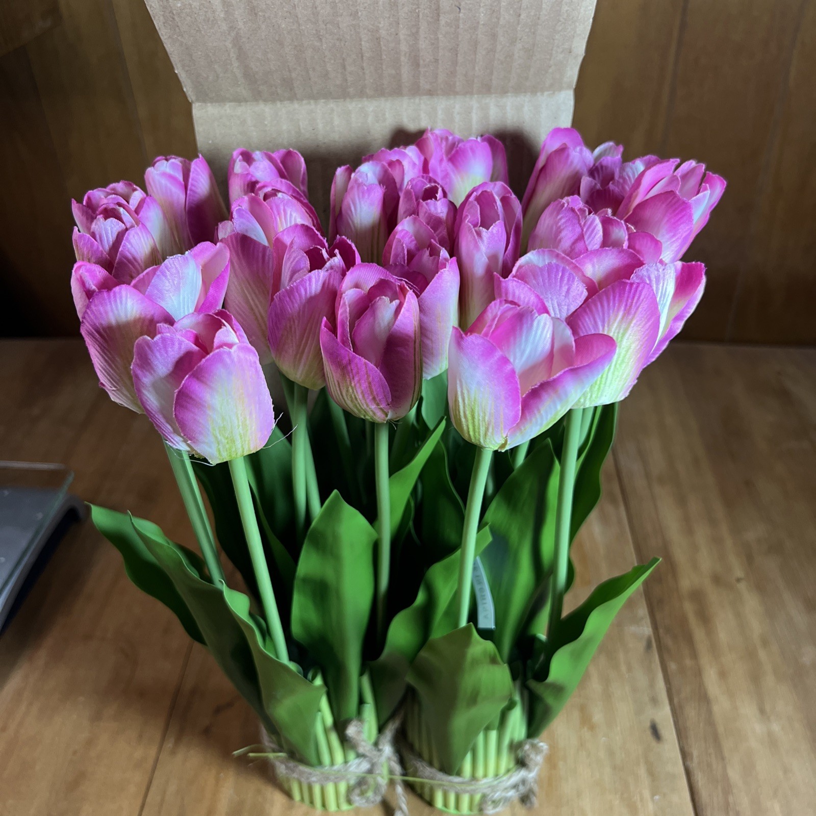 14.5″ Tulip Bundle in Pink By Valerie Parr Hill, Set Of 2 New